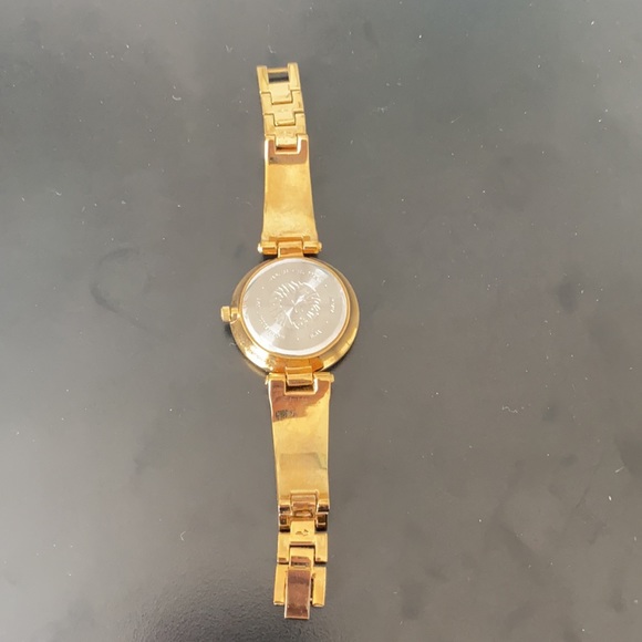 Anne Klein Women's Black and Gold Diamond Dial Bangle Watch - Picture 6 of 9